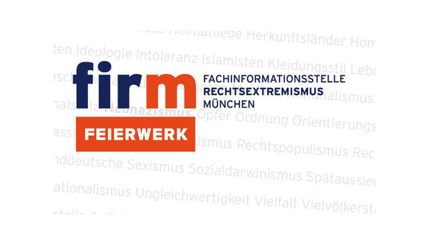 Das Logo der Fachinformationsstelle Rechtsextremismus in München sowie des Feierwerks. 